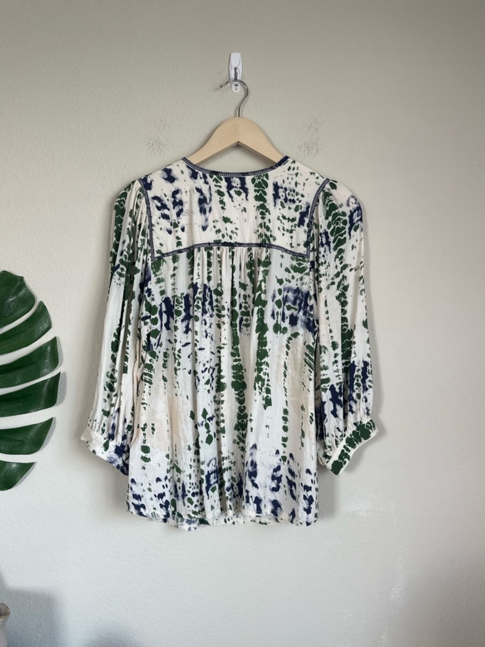 BA&SH Idris Abstract Tie Dye Print Blouse - Picture 5 of 16